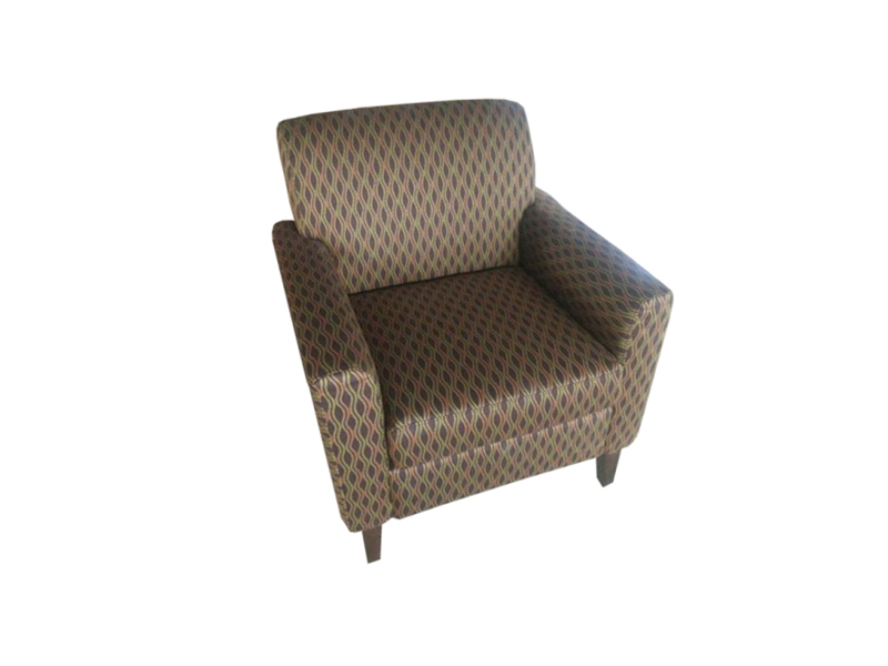 Chaise de canapé simple à rayures brunes